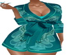 Teal Satin Robe W/Shoes