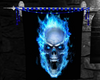 Blue Inferno Skull Banne