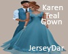 Jersey Karen Gown Teal