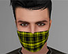 Yellow Face Mask Plaid M