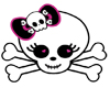 V~ Pink Skull Crossbones