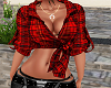 Cowgirl Red Plaid Knot