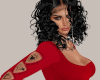 Hearts Tattoo Top Red