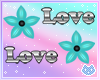 Teal Love Flower Sign