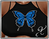 ||X|| B-fly Crop BLUE