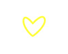 Yellow Heart Particles