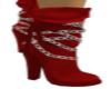 red chained boot