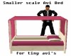 D small scaled bed pink