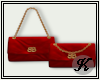 BB Monaco Red/Gld Clutch