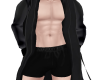 Black robe with shorts