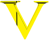 letter V yellow