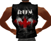 Black Leather Rum Vest