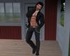 Jeans w/Chains-Black