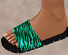 Green Tiger Stripe Sandals (F)