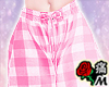 蝶 Pink Plaid Joggers