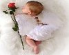 Baby with Red Rose