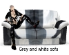 Grey and White Sofa