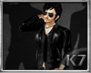 [K7]Black Leather Jacket