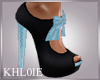K 50's blue black heels