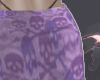 long purple skull skirt