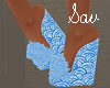 Fur Wedges-Sky Blue