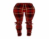 Red Plaid Ripped Jeans