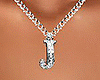 J Letter Necklace Silver