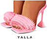 YALLA Pink Fur Heels