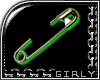 Green Glow Safety Pin