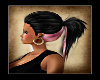 black/pink ponytail