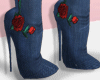 Rose Jeans Boots Blue
