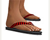 Red Black Flip Flops (F)