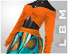 ♠Peacock Orange Skirt