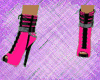 Black & Pink Boots 