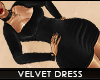 ! velvet dress black