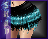 {SP}Black/Teal Fur Skirt