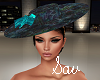 Blue/Green Couture Hat