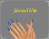 Sensual Hands Blue Nails