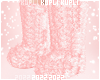 $K Pink Fur Boots