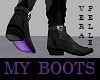 Boots with purple sole