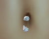 Silver belly stud