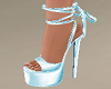 Laced Up Blue Heel