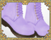 ☽ lilac combat boots