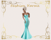 Teal Fishtail Gown
