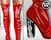 ⓦ LATEX BOOTS Red