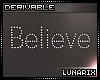 (L: Believe Wall Sign