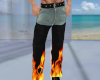 On Fire Leather Chaps
