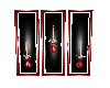 wall candles red black