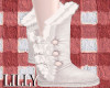 fur boots white