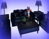 Blue Harley Couch Set